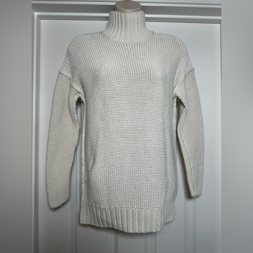 Vintage Lauren by Ralph Lauren Cotton & Linen Thick Chunky White Womens Sweater